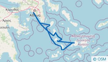 Itinerario a vela nelle Cicladi