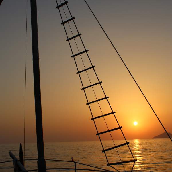 A bordo i tramonti sono spettacolari