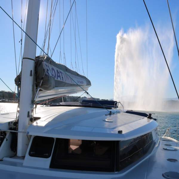 Vista privilegiata del getto d'acqua di Ginevra