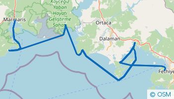 Itinerario Di Navigazione da Marmaris a Fethiye 