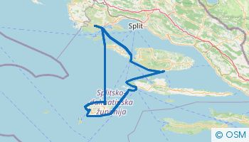 Itinerario di navigazione in Dalmazia