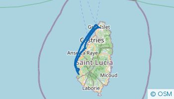 Itinerario di navigazione dall'Isola di Santa Lucia