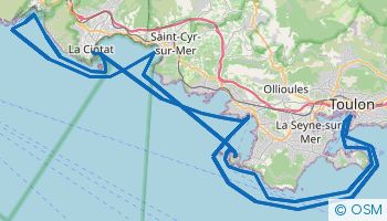 Itinerario di navigazione da Tolone alle calanques di Cassis